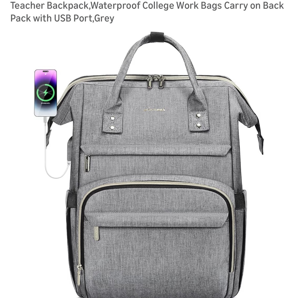 Sleek Gray Lovevook Backpack - Picture 14 of 16